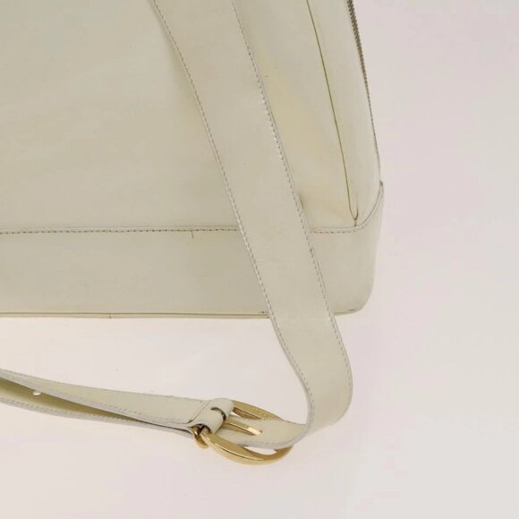 GUCCI Bamboo Body Bag Patent leather White Gold 003 3444 0127 Auth 137949 - Picture 8 of 15